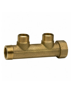 Manifold 2 udgange 26X34 (3/4") han/hun Messing til...