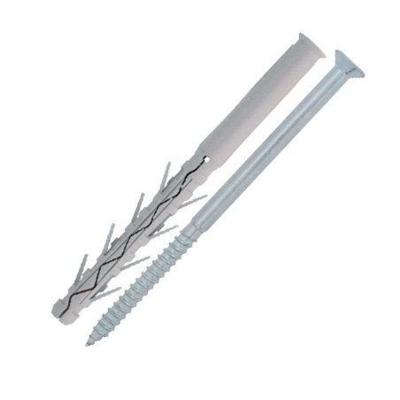 1 x Plug Lang Nylon 10X115 + Skrue forsænket hoved TORX elforzinket stål