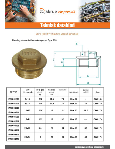 1 x Hanstik Figur 290 15x21 (1/2") med...