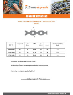 M løftekæde grad 80 10MM sortlakeret stål (sælges pr. meter) 2