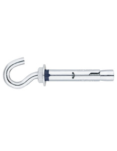Plug Anker + Krog bore 10 M8X60 elforzinket stål