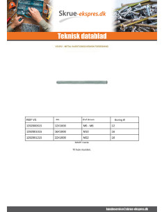 SIEVE metalisk 12X1000 M6 M8 2