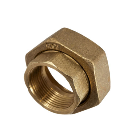 1 x Flad unionsfitting hun 26x34 (1") X S1"1/2 Messing