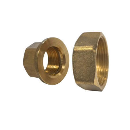 1 x Flad unionsfitting hun 26x34 (1") X S1"1/2 Messing