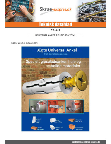 1 x Plug universel PP FN 6 rød