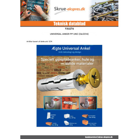 1 x Plug universel PP FN 6 rød