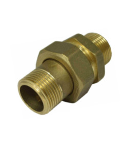 Lige unionsfitting 20X27 (3/4") Mand / Mand Messing Figur...