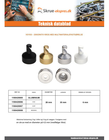 1 x Krog dekorativ Aluminium Sort med...