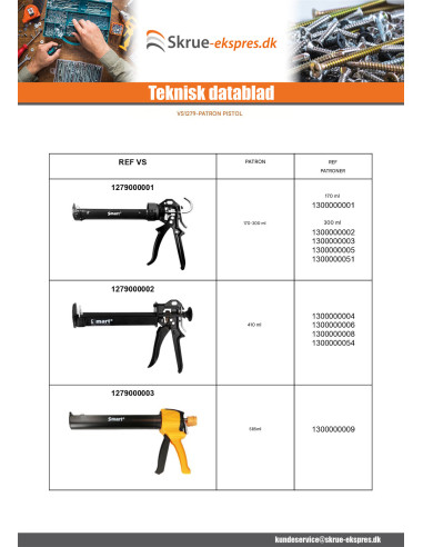 1 x Patronpistol 170-300 ML