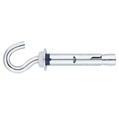 1 x Plug Anker + Krog bore 12 M10X70 elforzinket stål