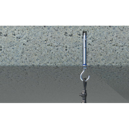 1 x Plug Anker + Krog bore 12 M10X70 elforzinket stål