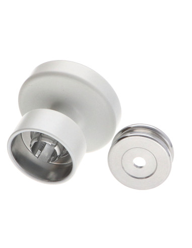1 x Knap dekorativ Aluminium Hvid med...