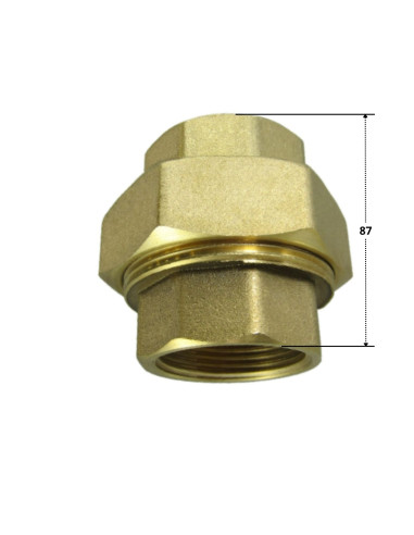 1 x Lige unionsfitting 66x76 (2"1/2) hun...