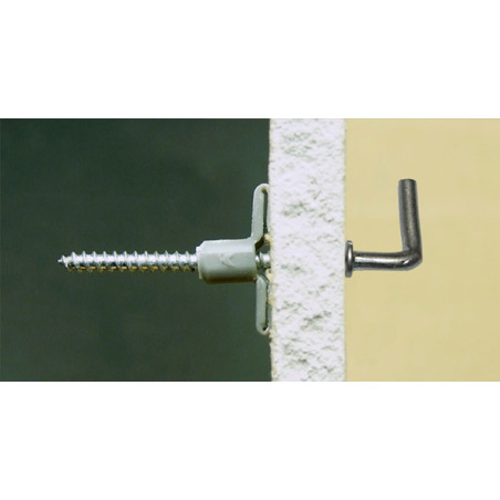 1 x Plug Nylon 8X40 med Hængsel GENNEMSNIT krave 4X45