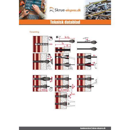 1 x Afstandsmontage THERMAX Fischer 12/110 M12 Rustfrit stål A4
