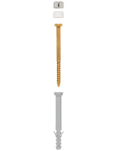SÆT Montering Toilet Skrue Messing 6X85 Fischer