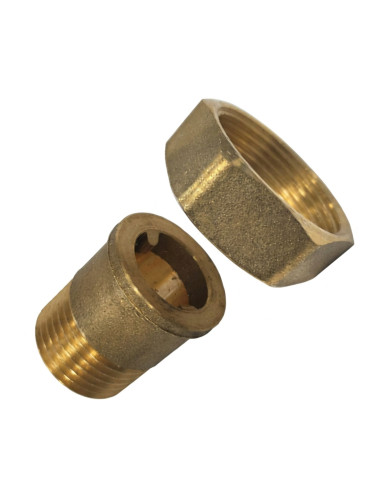 1 x Flad unionsfitting han/hun 15x21 (1/2") X...