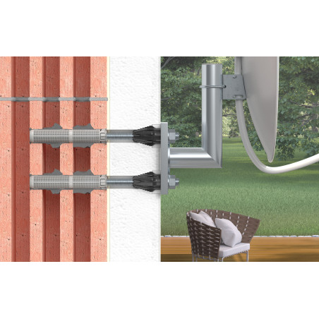 1 x Afstandsmontage THERMAX Fischer 16/170 M12 Rustfrit stål A4
