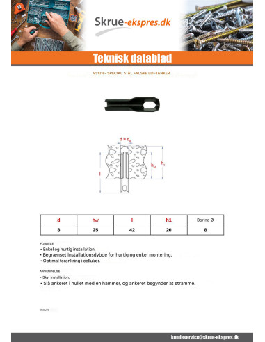 1 x Plug for LOFT og BELYSNING 8X42