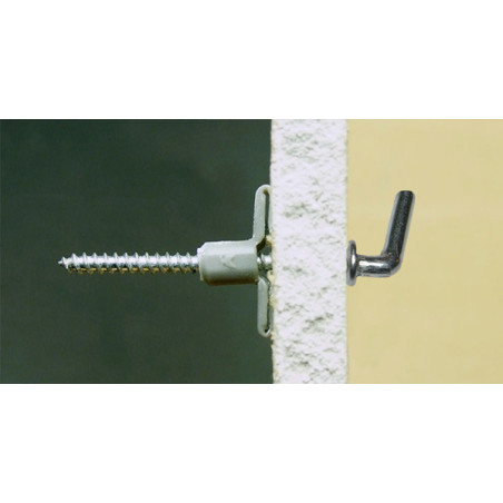 1 x Plug Nylon 8X40 med Hængsel KORT krave 4X45