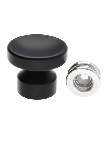 1 x Knap dekorativ Aluminium Sort med...
