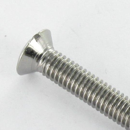 1 x Vis m-hastighed Forkromet messing forsænket pan hoved kærv M4X16