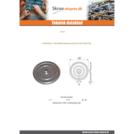1 x BROCHURE TEGN ISOLERING 5X70 elforzinket stål