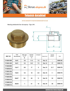 Hanstik Figur 290 26x34 (1") T te stor Messing 2