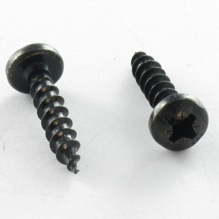 1 x Spånplade rundt hoved Pozi 3,5X15 sort galvaniseret
