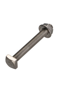Kasse med 50 T.BIL 6X50 +50 Møtrik med takker M6 Rustfrit...