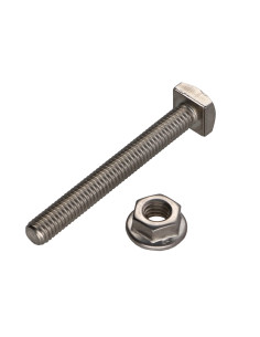 Kasse med 50 T.BIL 6X50 +50 Møtrik med takker M6 Rustfrit... 2