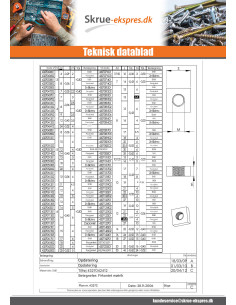 Firkantmøtrik M16 24X24X13 elforzinket stål 2