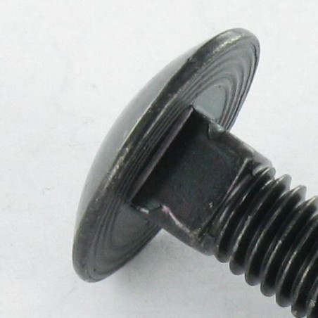 1 x Vognbolt M8X110 Fuld trÃ¥d sort galvaniseret