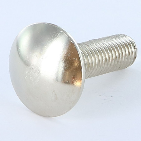 1 x Vognbolt M12X45 Fuld trÃ¥d nikkelbelagt stål