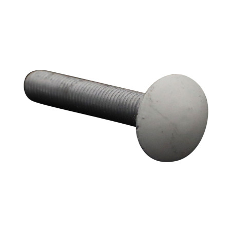 1 x Vognbolt M7X45 trin 100 Aluminium Fuld trÃ¥d RAL9010 ren hvid 30%B