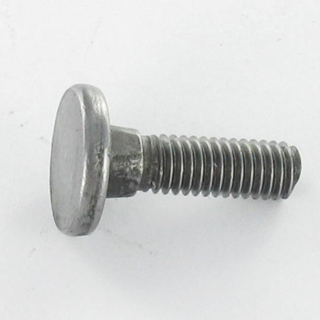 1 x Skrue fladt hoved firkantet hals M8X25 Fuld trÃ¥d Klasse 8.8 elforzinket stål