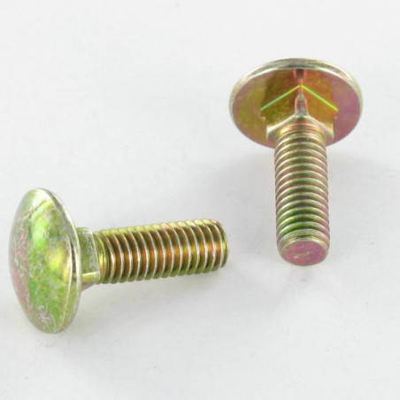 1 x Vognbolt M8X70 Fuld trÃ¥d gul zink
