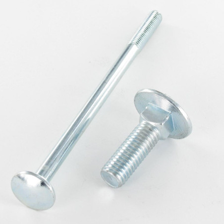1 x Vognbolt M12X136 Gevind 16 Firkantet 16X16X4 elforzinket stål