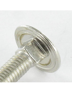 Vognbolt M5X25 Fuld trÃ¥d nikkelbelagt stål 2