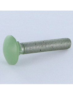 Vognbolt M7X45 trin 100 Aluminium Fuld trÃ¥d RAL6021 bleg...