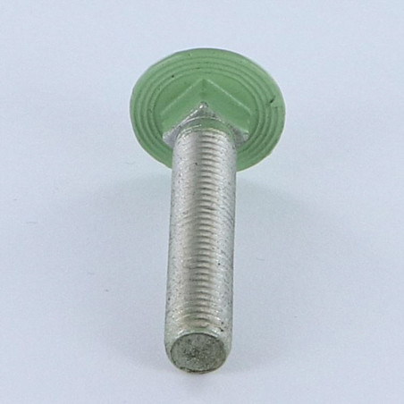 1 x Vognbolt M7X40 trin 100 Fuld trÃ¥d Aluminium RAL6021 bleg grøn 30%B