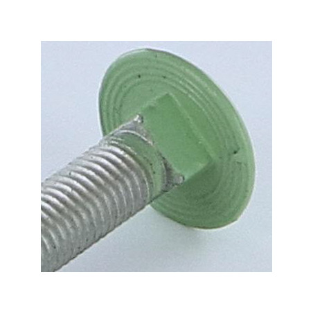 1 x Vognbolt M7X40 trin 100 Fuld trÃ¥d Aluminium RAL6021 bleg grøn 30%B