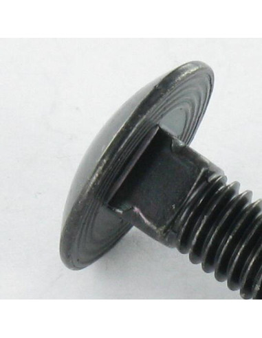 1 x Vognbolt M8X140 Fuld trÃ¥d sort galvaniseret