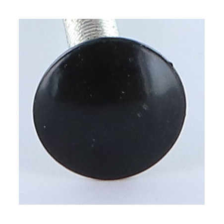 1 x Vognbolt M6X50 Fuld trÃ¥d Aluminium Sortlakeret RAL9005 dyb sort