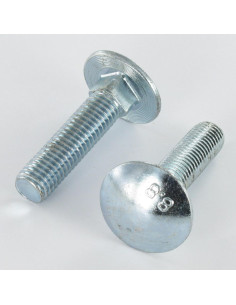 Vognbolt M12X50 Fuld trÃ¥d Klasse 8.8 elforzinket stål