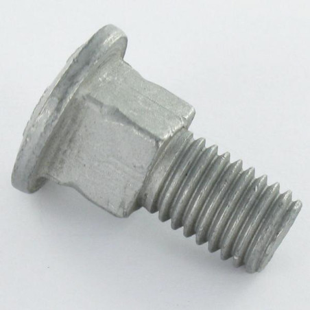 1 x Vognbolt M10X25 Gevind 14 Firkants tykkelse 10 Geomet 500A stål uden rødrust