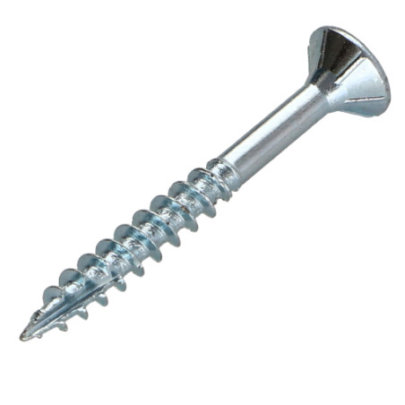 1 x TEKOR skruer trØ og spØnplader forsænket hoved med takker 3,5X35 Gevind 21 T15 elforzinket stål spids