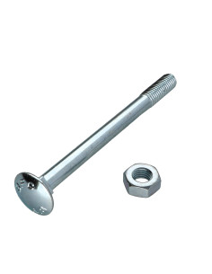 Vognbolt M10X120 delvis gevind Klasse 4.8 elforzinket stål