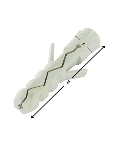 1 x Plug Nylon 8X40 uden krave