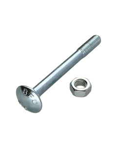 Vognbolt M8X80 Gevind 22 delvis gevind elforzinket stål